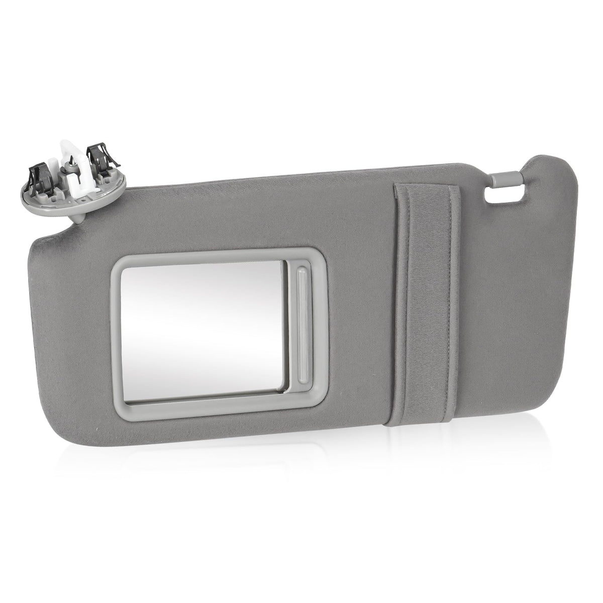 ILONPA left sun visor front view showing gray finish and silhouette, improves cabin appearance