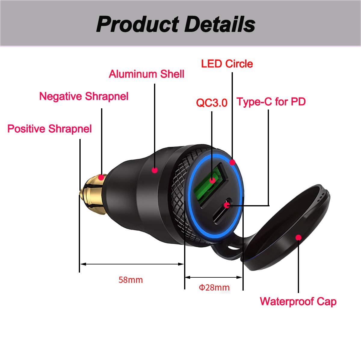iMESTOU waterproof cap protecting ports and preventing dust ingress for longevity