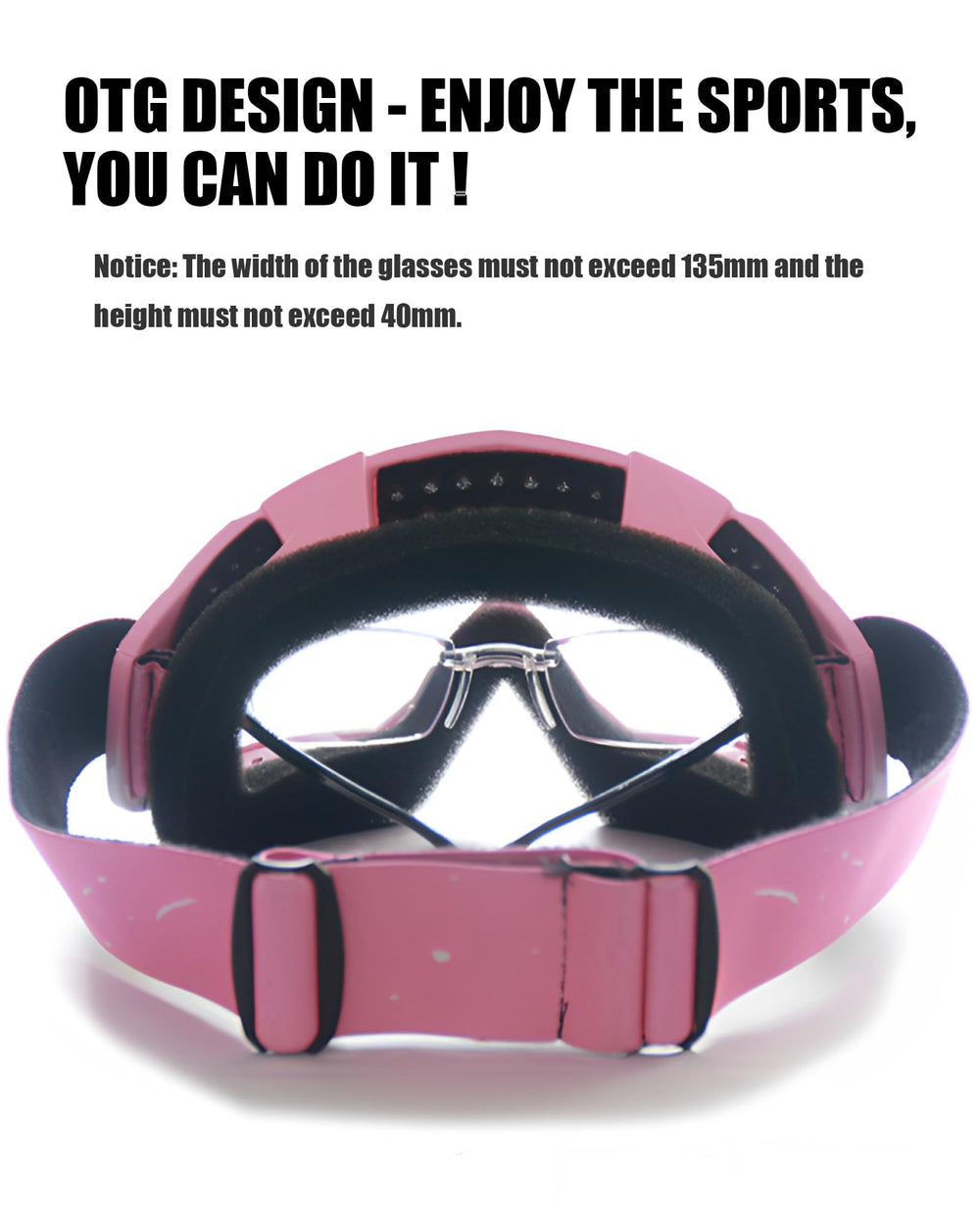 immoono closeup of gradient pink lens showing glare reduction benefit