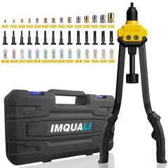 IMQUALI rivet nut tool front view showing full kit and benefit of completeness