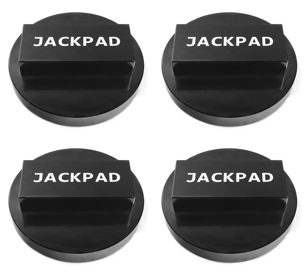 imUfer jack pad front view showing solid billet aluminum and secure lift benefit