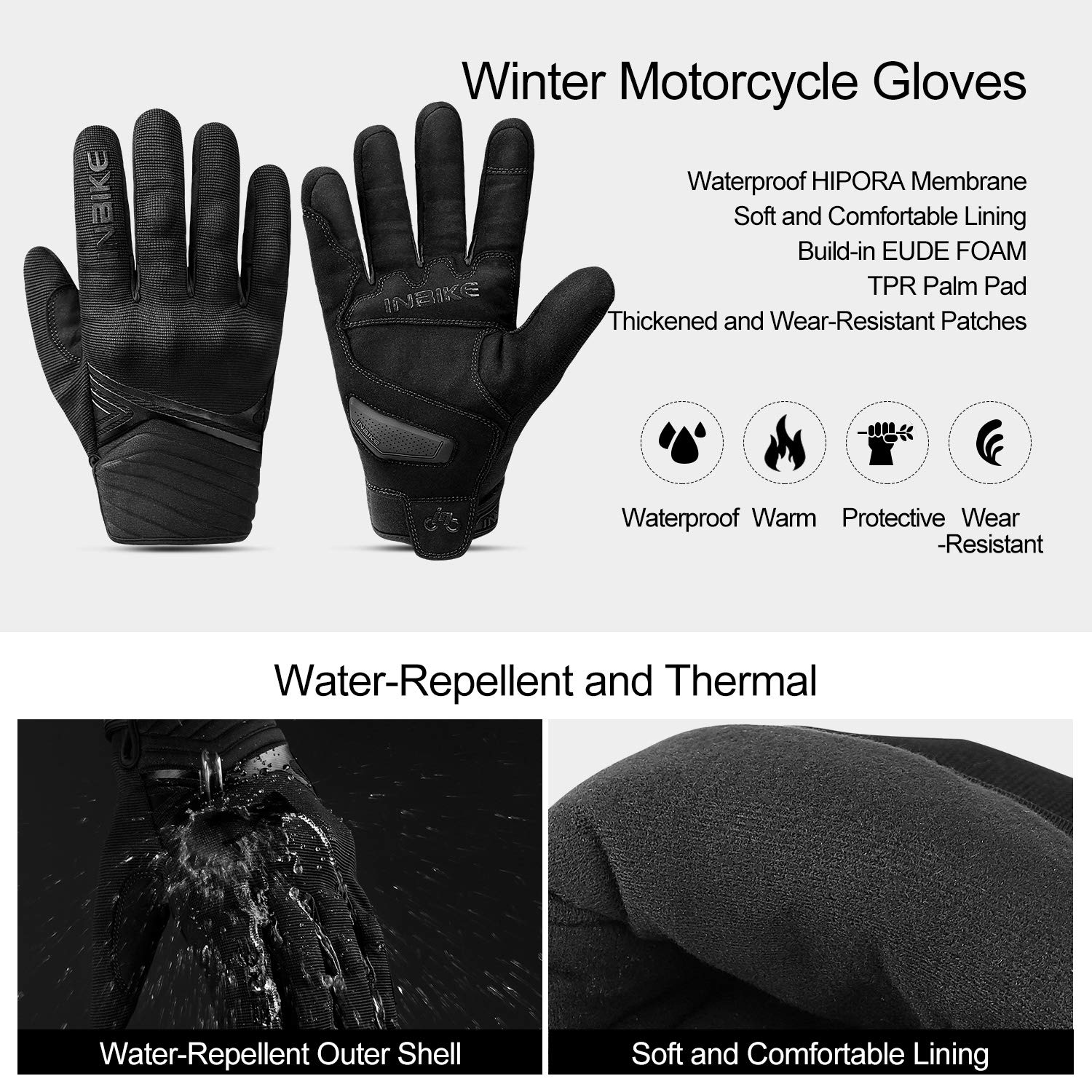 INBIKE close-up of hard knuckle protection for impact resistance