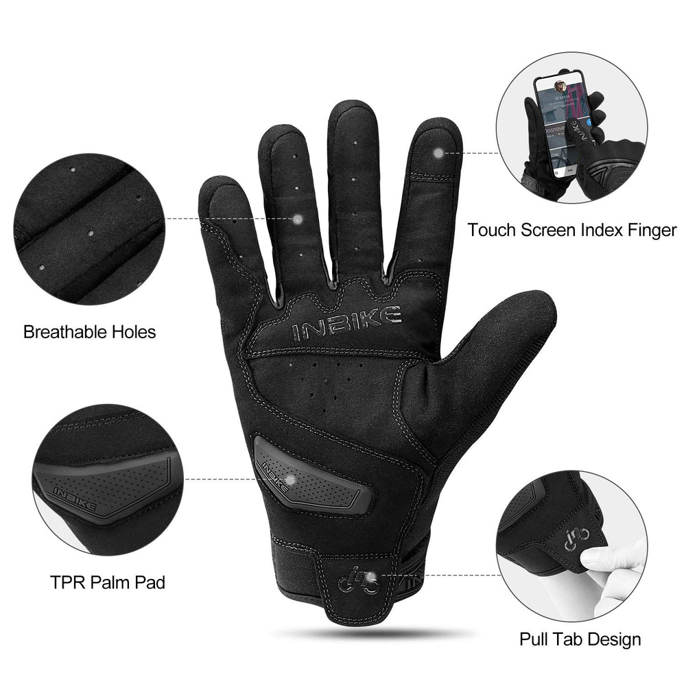 INBIKE hard knuckle protection detail providing impact resistance
