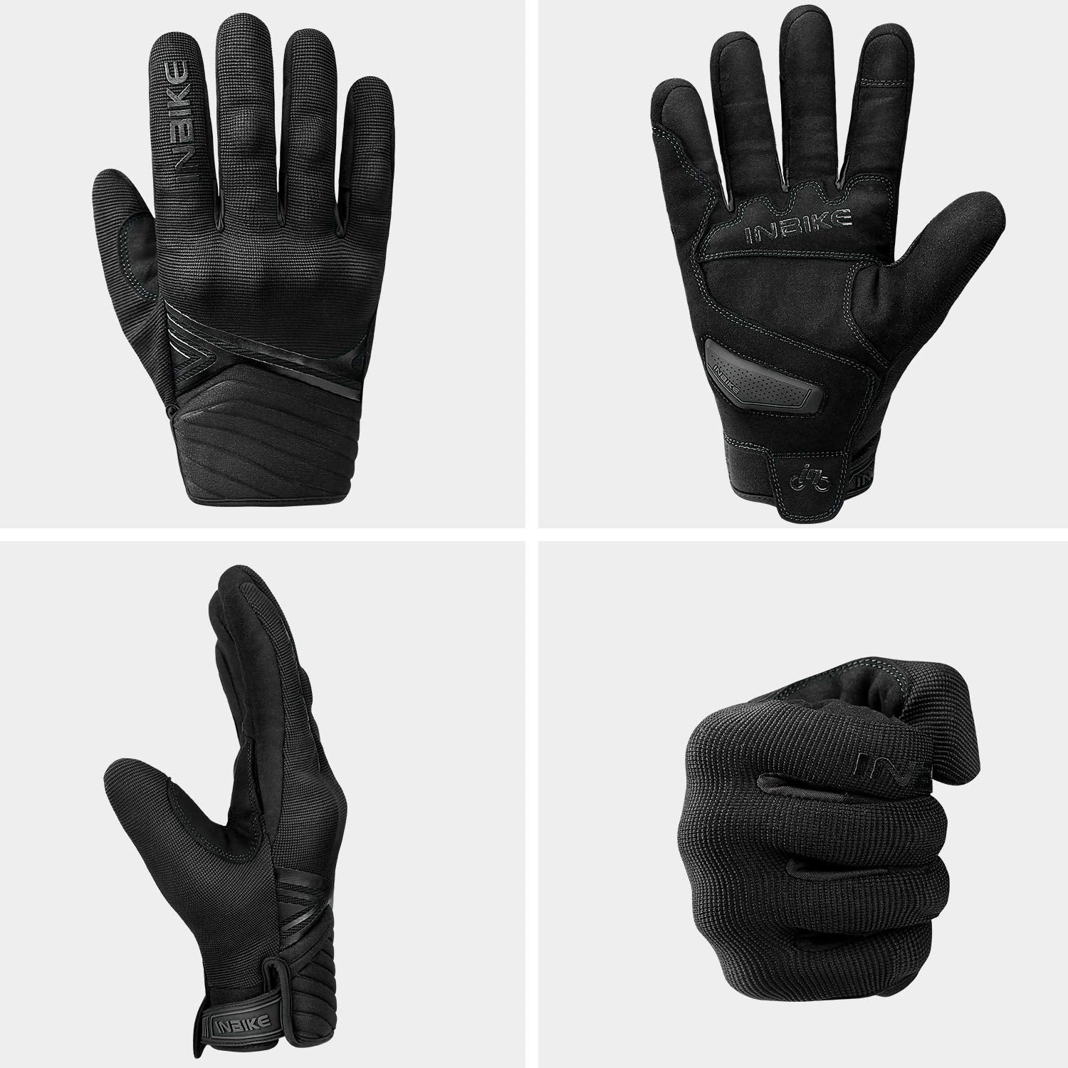 INBIKE gloves worn by rider on motorcycle showing weather-ready performance