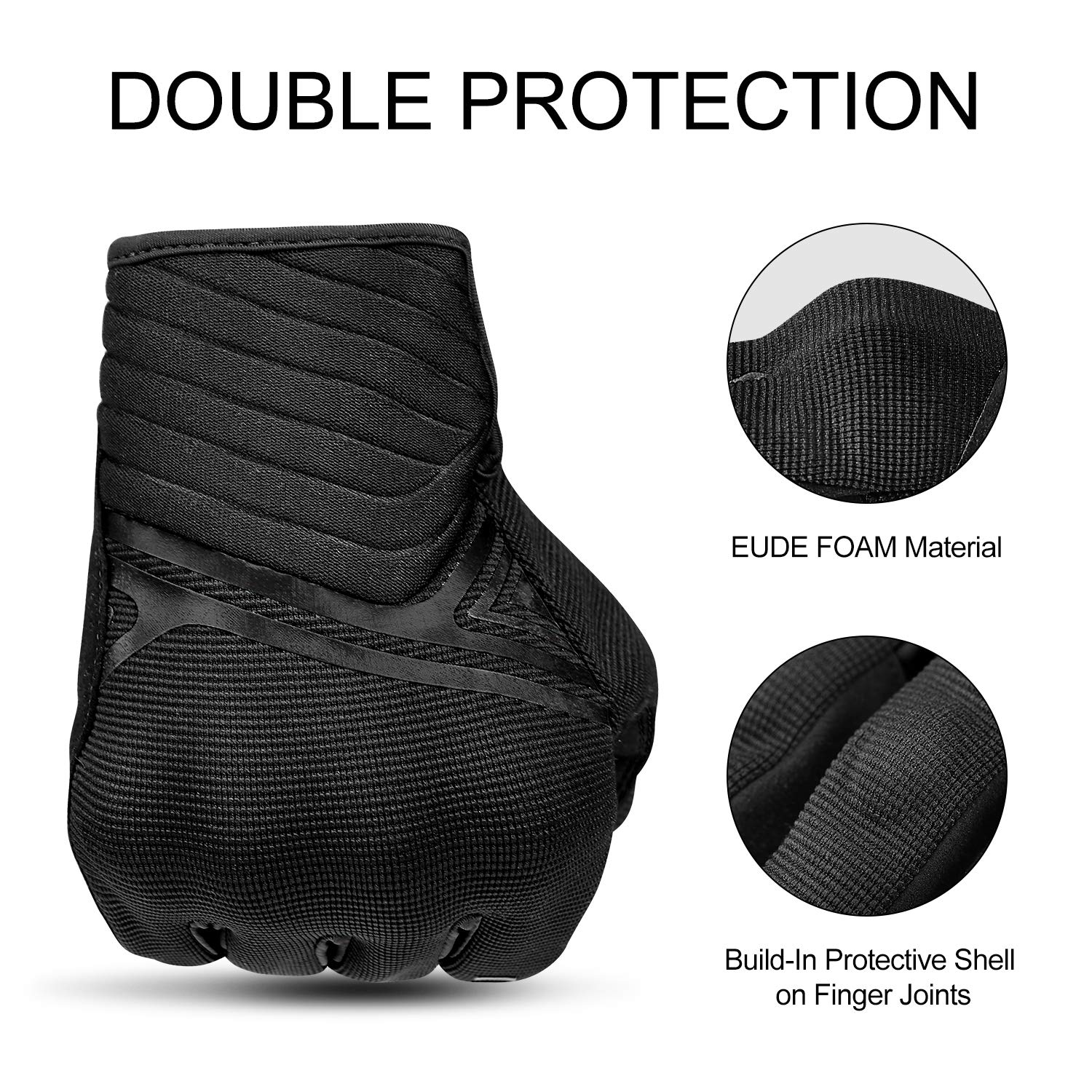 INBIKE gloves next to ruler showing size and scale selection benefit
