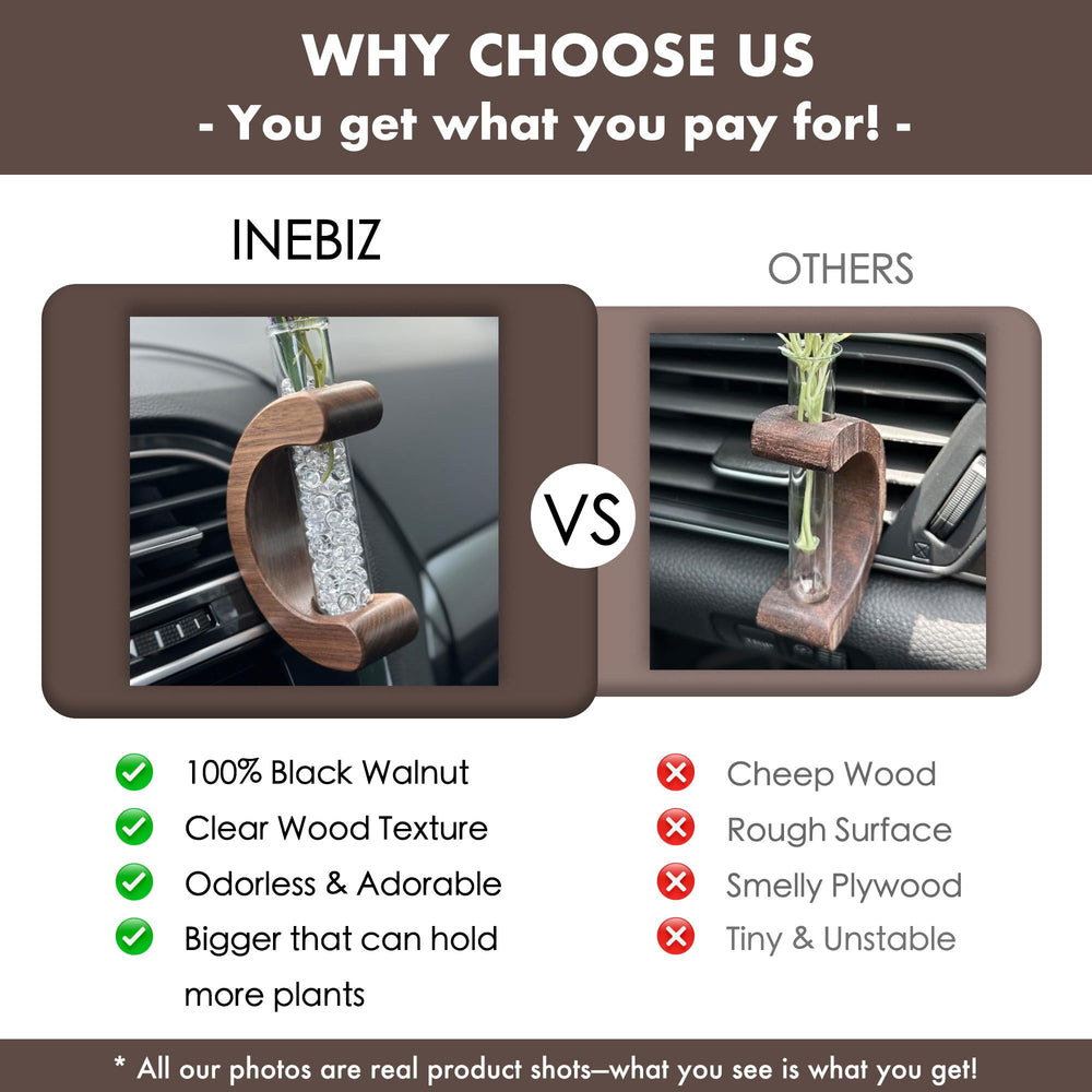 INEBIZ close-up of glass tube displaying clear water and root visibility benefit