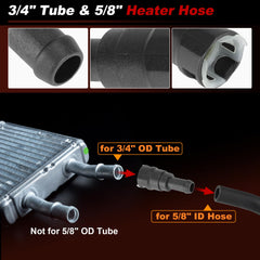 INFINAUTO connector installed on heater tube demonstrating secure connection