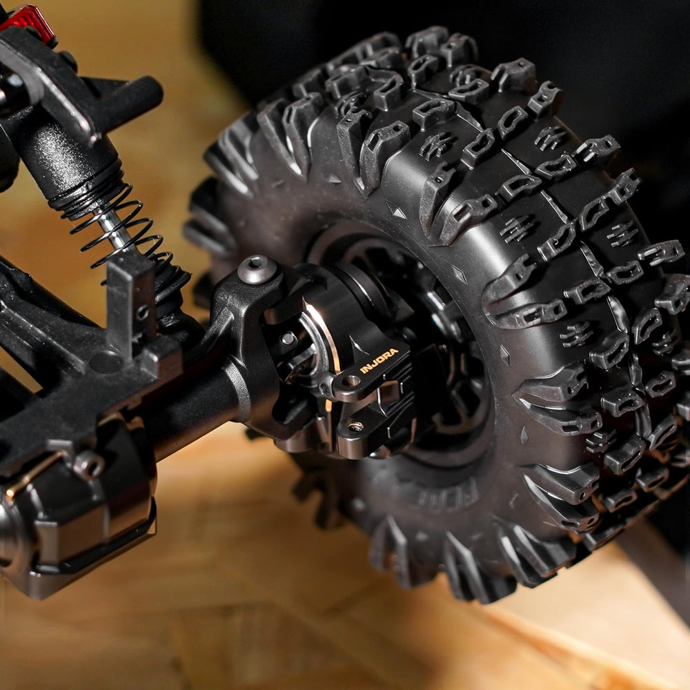 INJORA brass finish texture close-up showing premium appearance and durability
