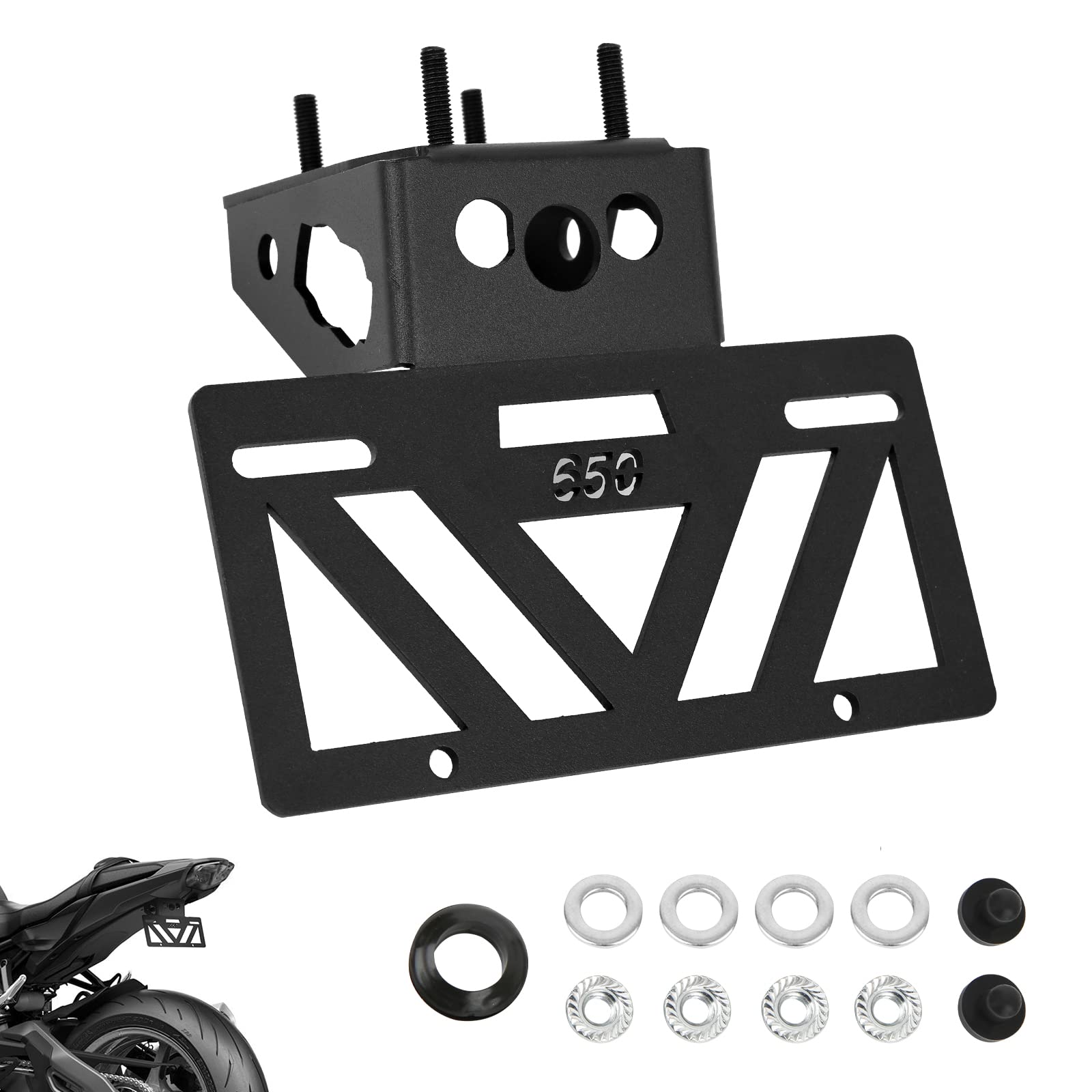 INKUDRI front view of fender eliminator showing compact design and tidy look