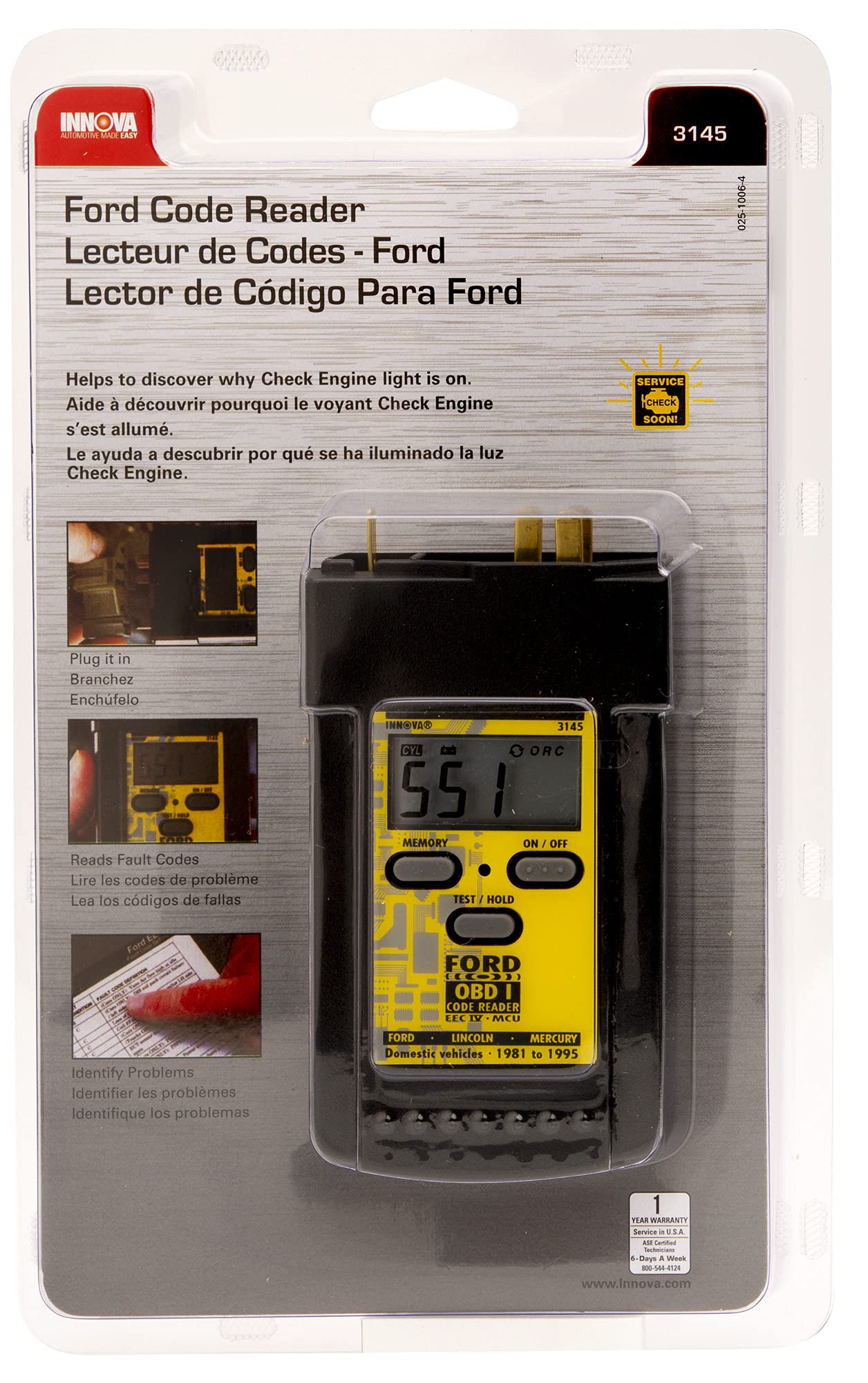 Innova 3145 next to a ruler demonstrating compact size and portability for shop use
