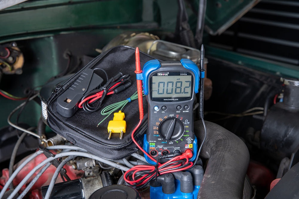 Innova 3340 and accessories neatly packed in its zippered case
