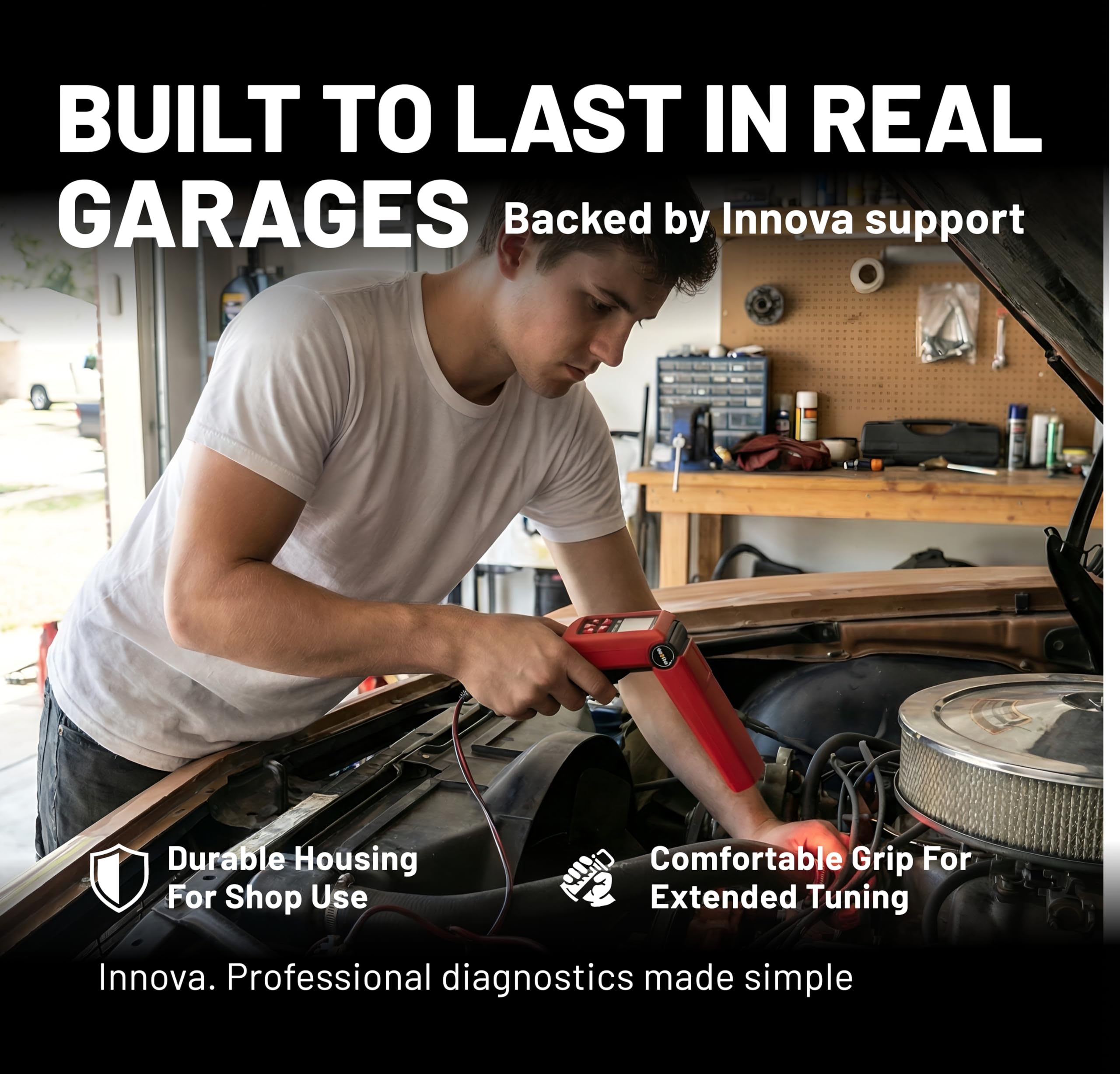 Innova 5568 with molded storage case and accessories for organized transport