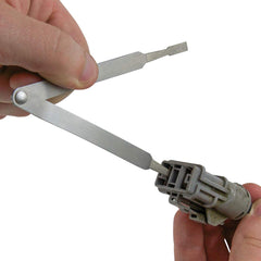 Innovative Products of America pivoting handle detail for better access in tight spaces and safer cleaning