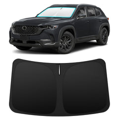 INSAUTO sun shade installed in Mazda CX50 front windshield lowering cabin heat
