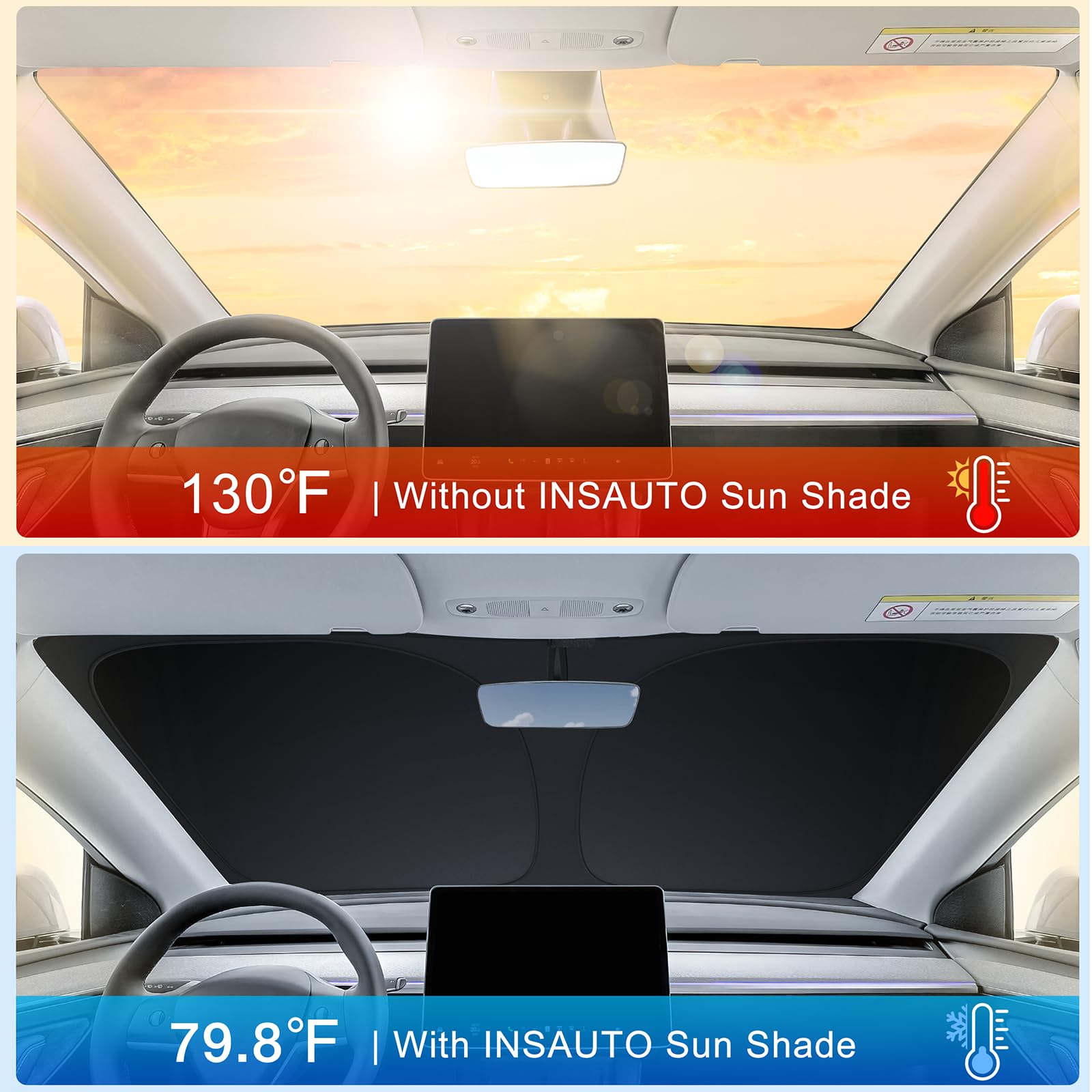 INSAUTO installed inside Mazda CX-90 demonstrating heat reduction benefit