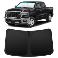 INSAUTO front view on Dodge RAM 1500 showing full windshield coverage and protection