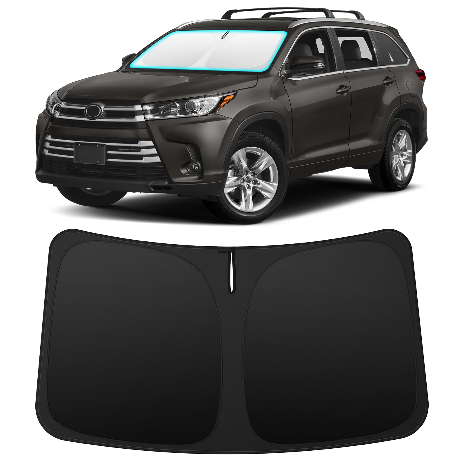 INSAUTO front view of packaging showing custom Highlander fit and protection