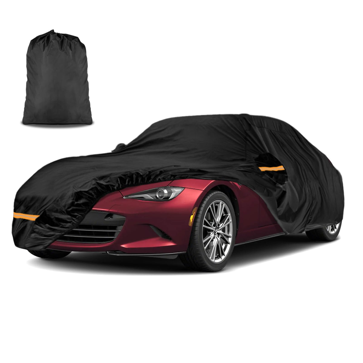 INSAUTO front view on Miata showing tailored fit and paint protection