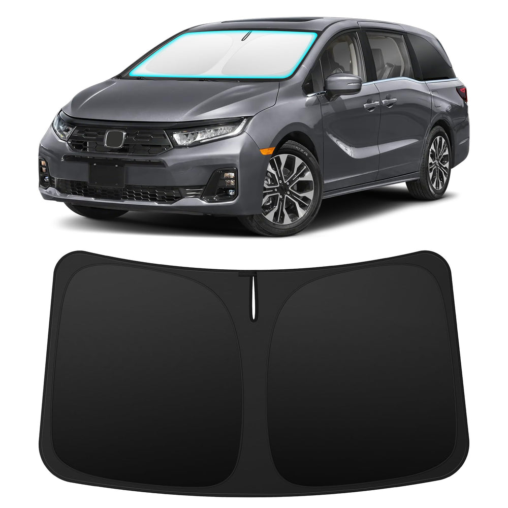 INSAUTO front view showing full windshield coverage and precise fit