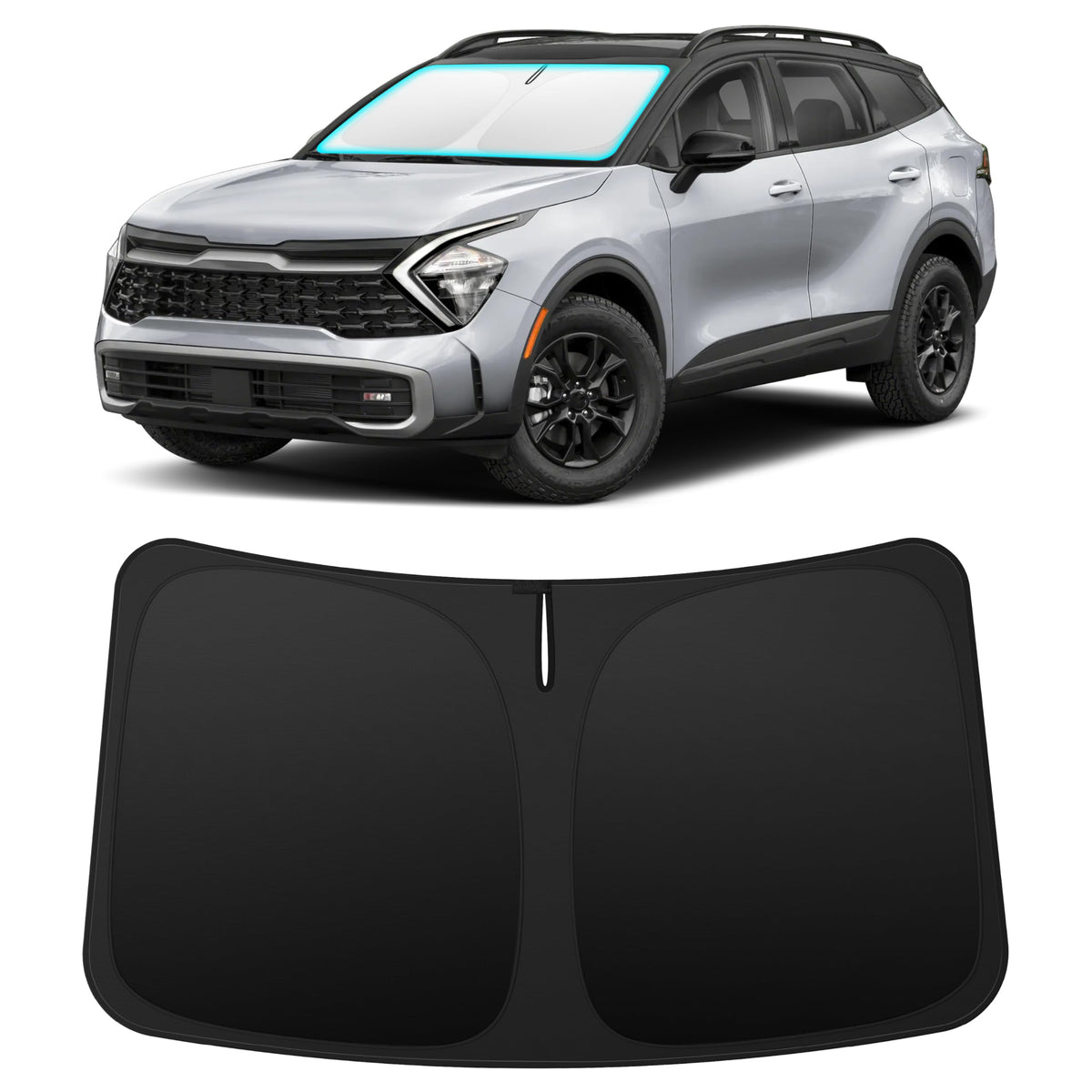 INSAUTO front packaging showing custom Sportage fit and quick-install benefit