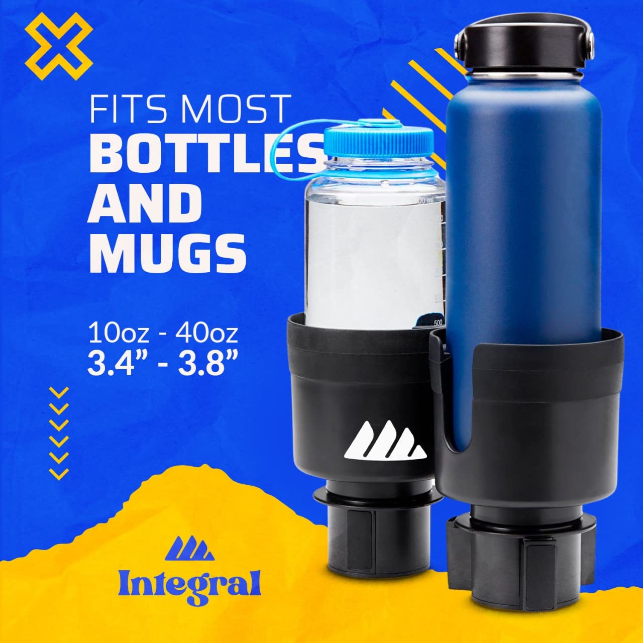 Integral expander holding a Hydro Flask securely while driving