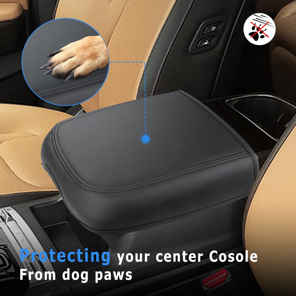 INTGET hand resting on cover demonstrating added arm comfort