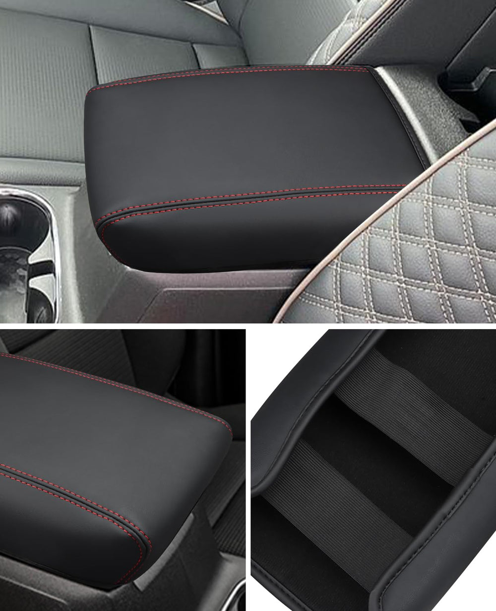 INTGET installed armrest in Chevy Colorado showing improved comfort and preserved lid function