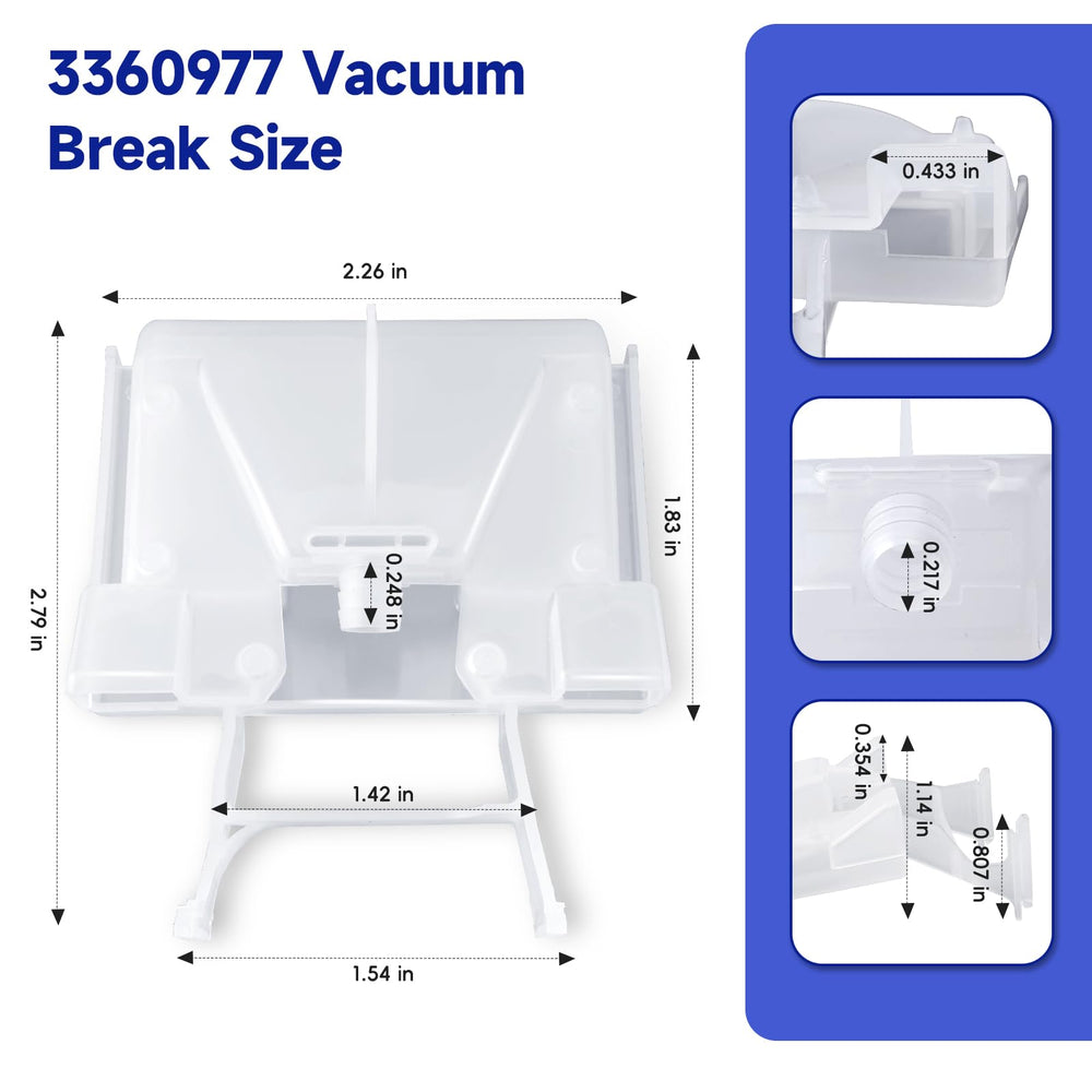iouxvt WP3360977 side profile highlighting dimensions for accurate replacement