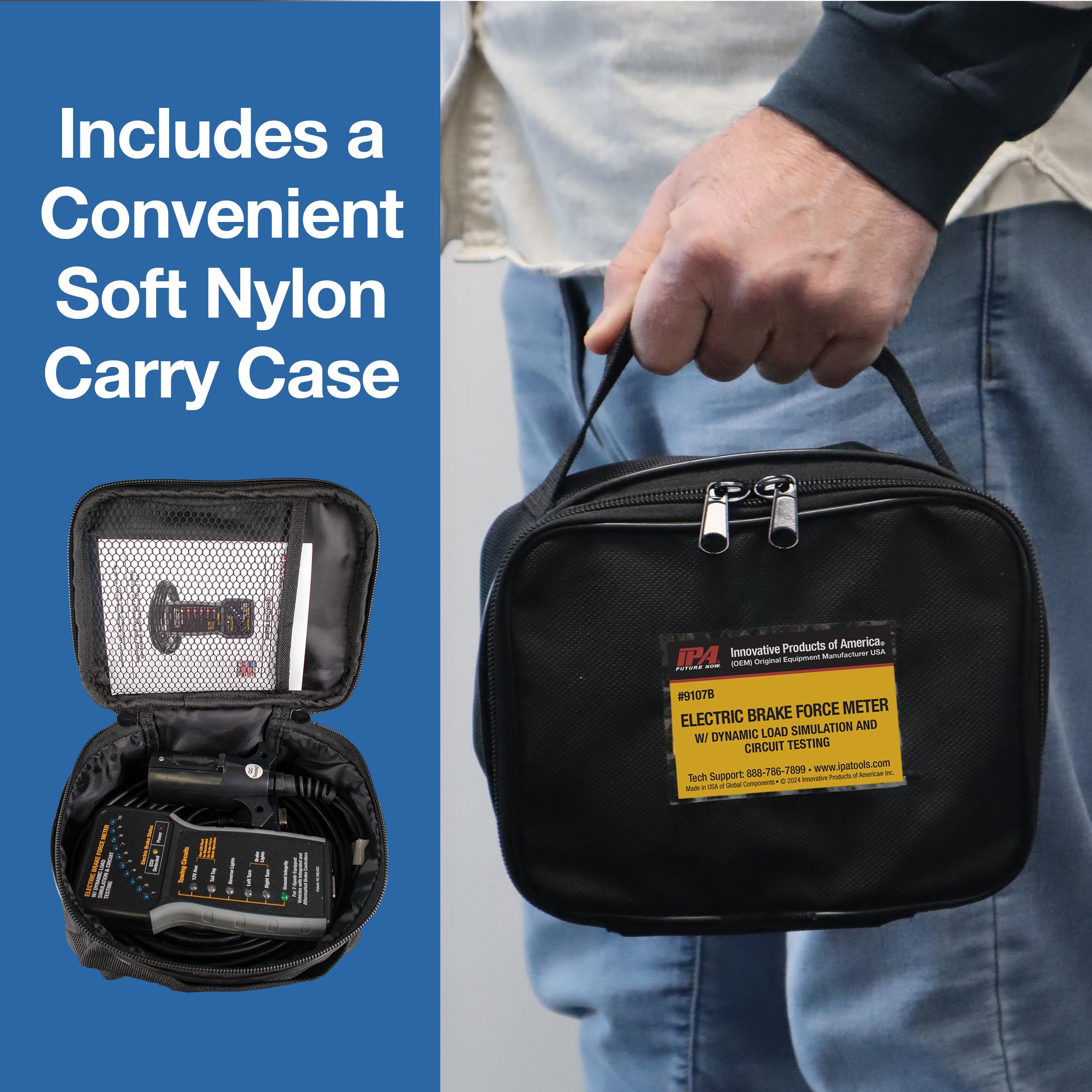Innovative Products of America IPA #9107B held in hand to show compact, portable size