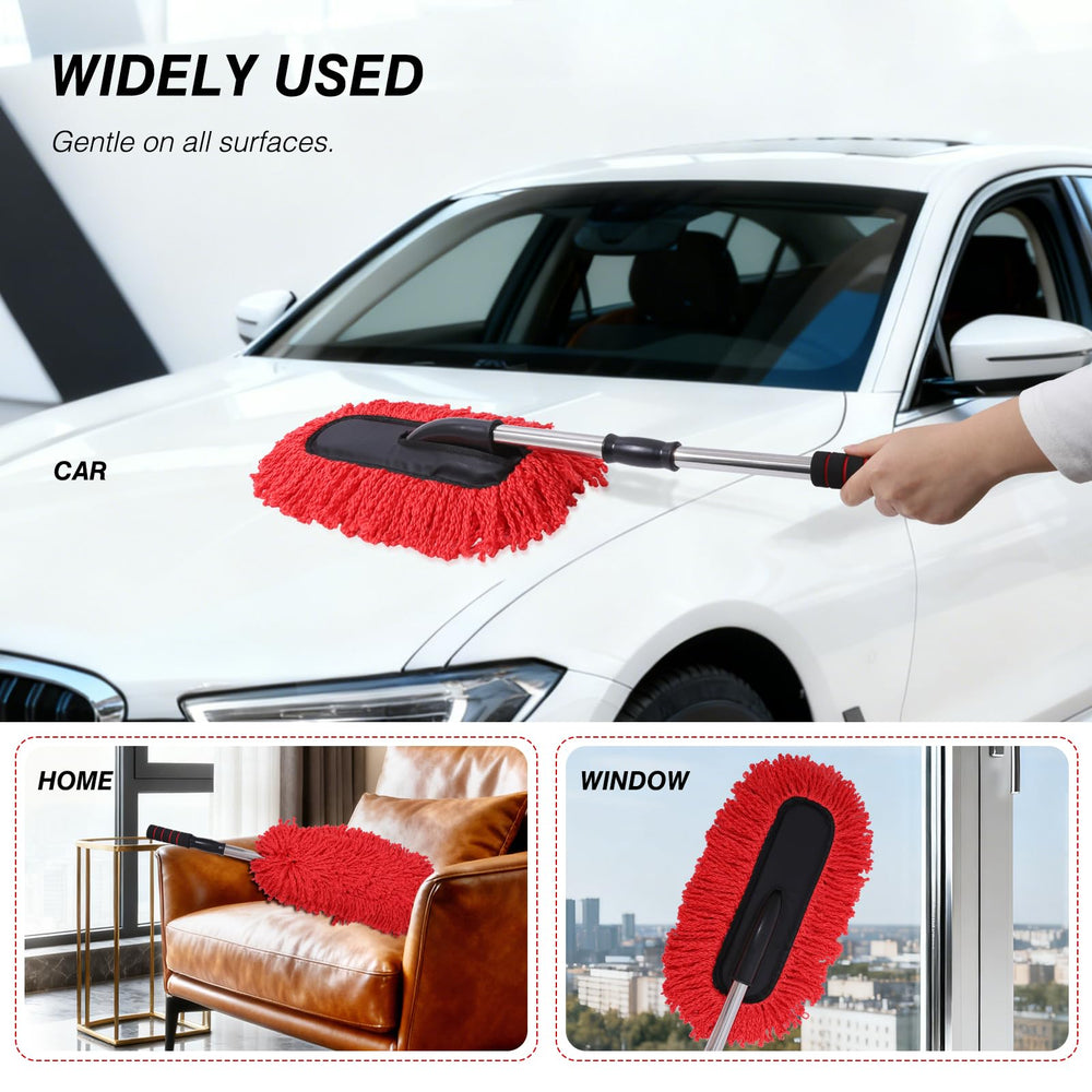 IPELY duster cleaning car dashboard wiping away dust efficiently