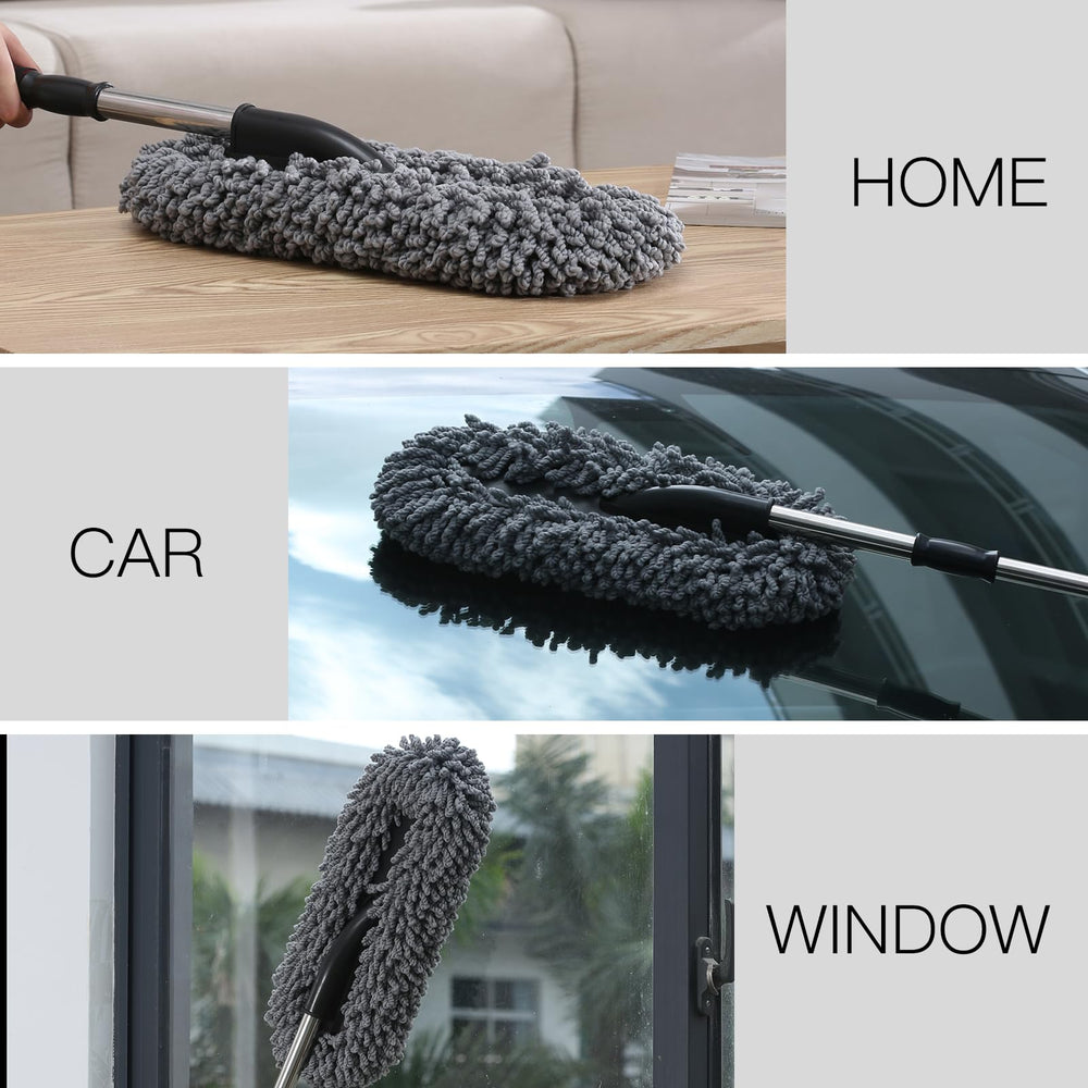 IPELY duster cleaning a car dashboard removing dust without streaks