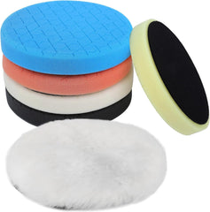 IPELY front view of 6-piece buffing pad kit showing contents and branding, ideal for buyers