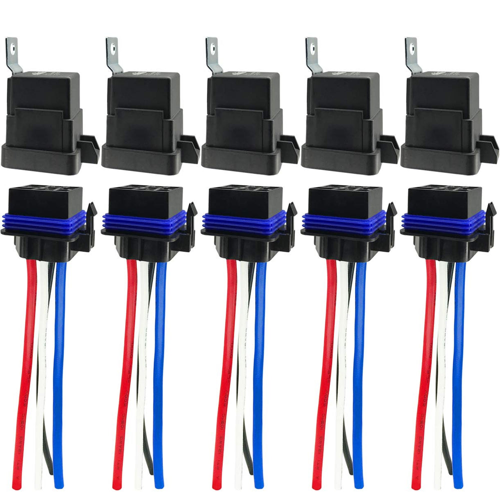 iRhapsody front view of five-relay kit showing compact waterproof housings and secure terminals for reliable switching