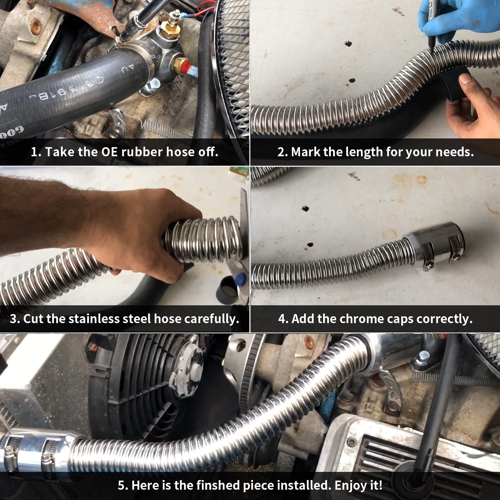iRKY hose cut to length showing customizable fit and simplified routing
