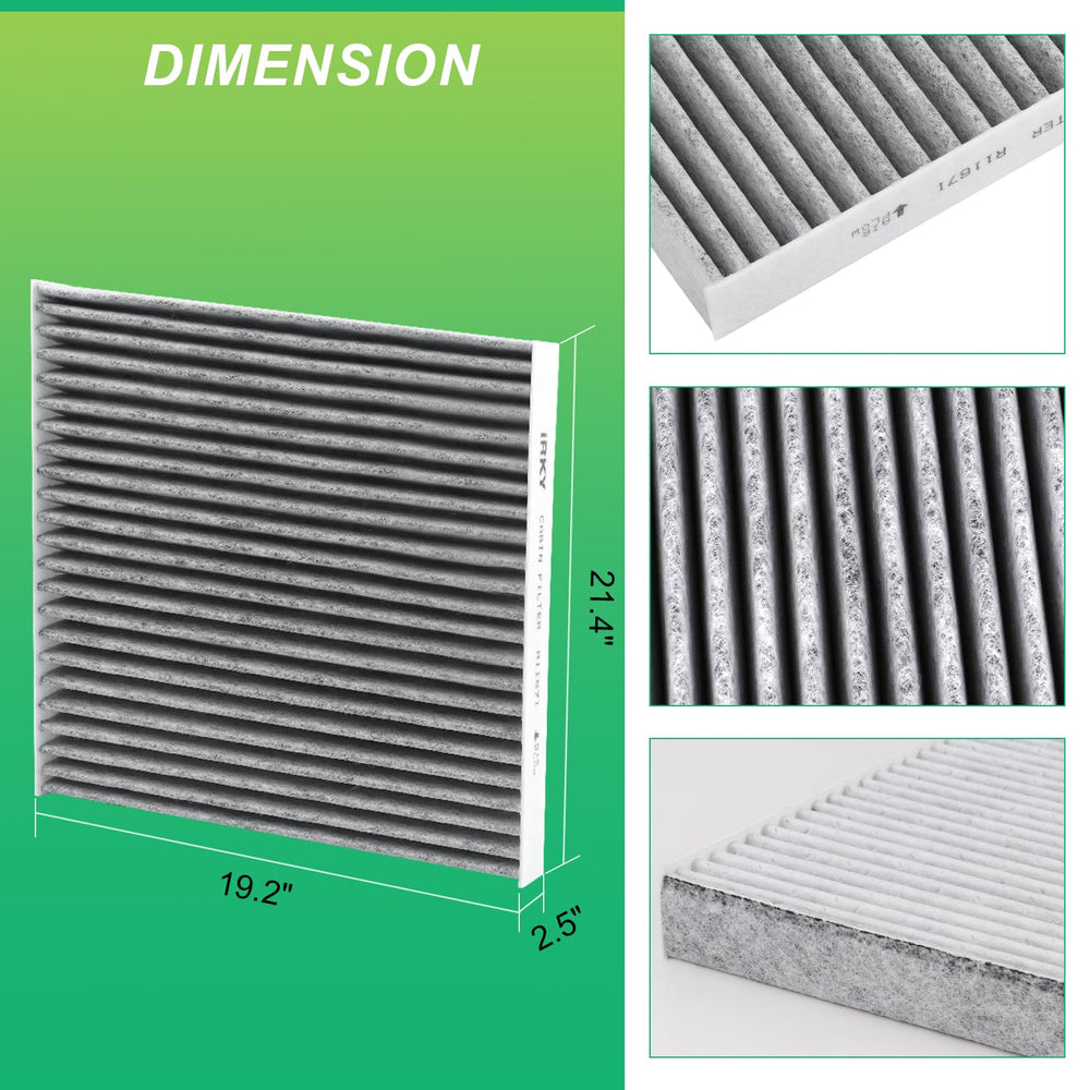 iRKY cabin air filter being installed in glovebox for quick DIY benefit