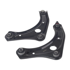 IRONTREE front lower control arms packaging showing both pieces and fitment benefit