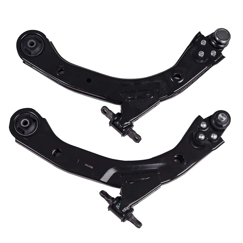 IRONTREE left front lower control arm close-up highlighting pre-assembled ball joint