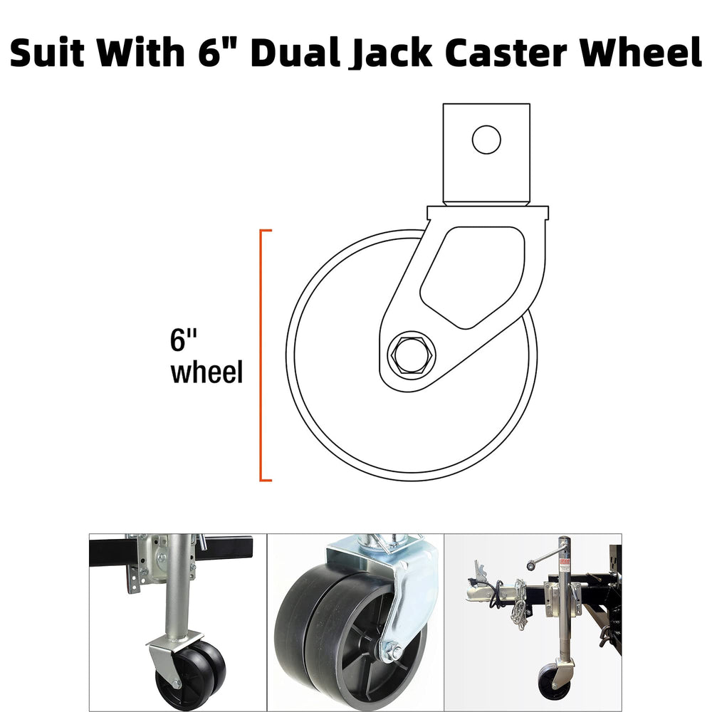 iSaddle dock under trailer jack at campsite improving stability
