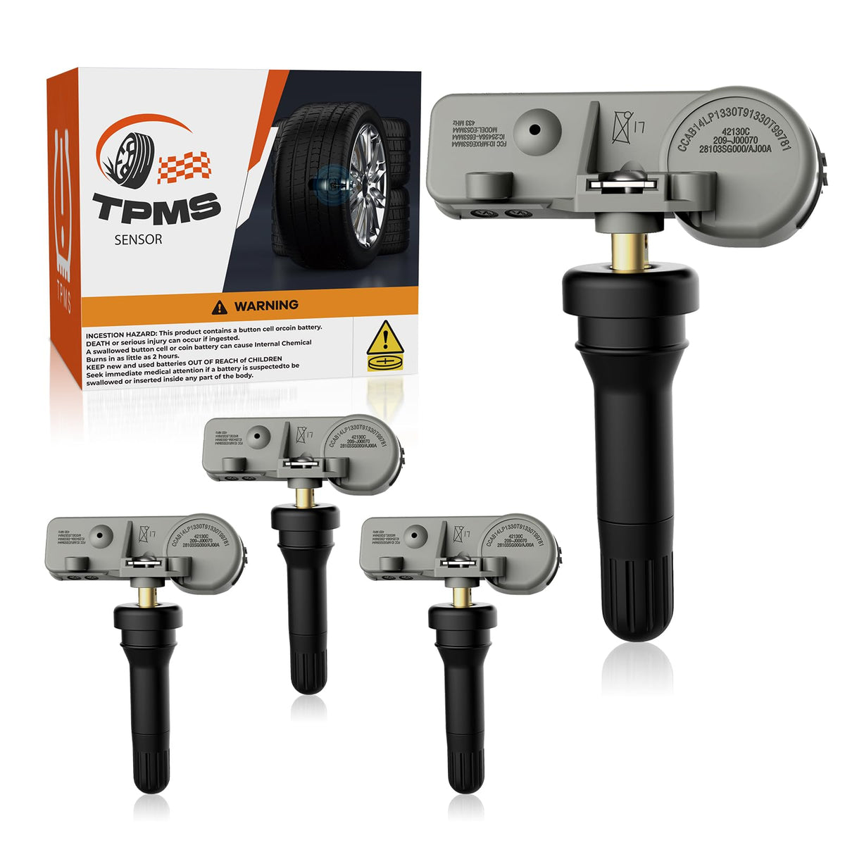 ISINLASSO front packaging showing four TPMS sensors and kit benefit