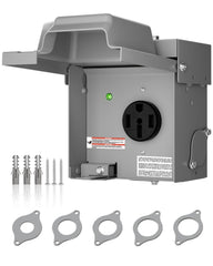 islewire front panel view showing weatherproof housing and label, durable protection