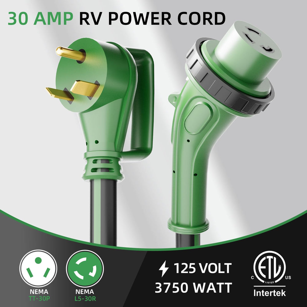 islewire close-up of 90° molded grip for easier plugging and safer handling