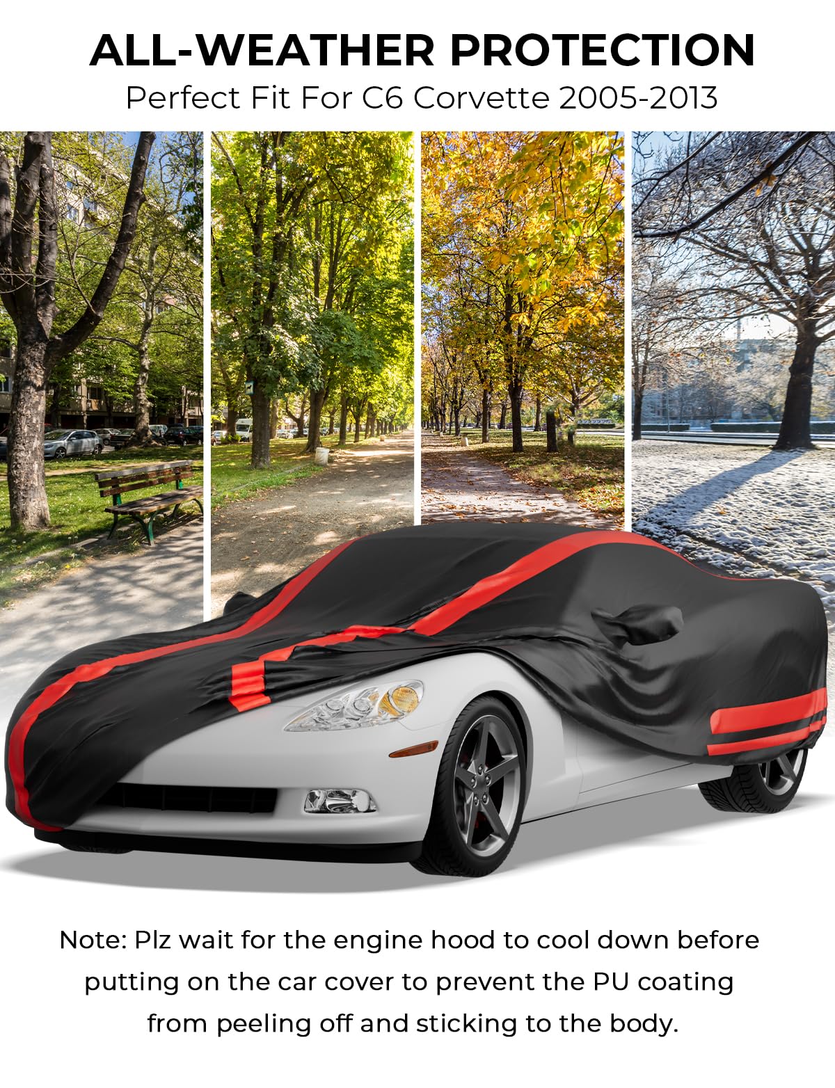 ISSYAUTO lifestyle shot of covered C6 on driveway protecting paint