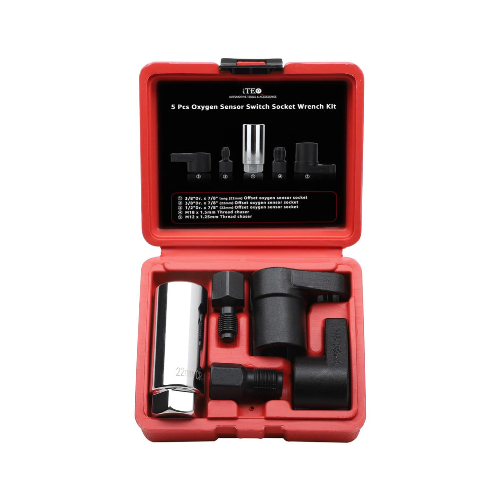 ITEQ front view of tool set showing organized sockets and chasers, ready for repairs