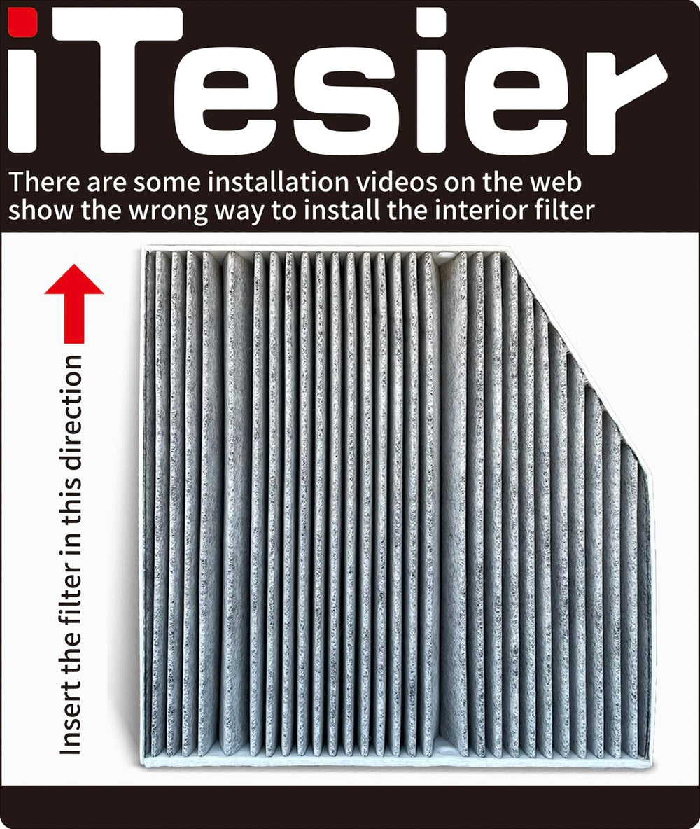 ITESIER cabin filter fitted behind glovebox restoring fresh passenger air