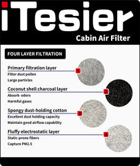 ITESIER engine filter installed in engine bay demonstrating correct OEM fit