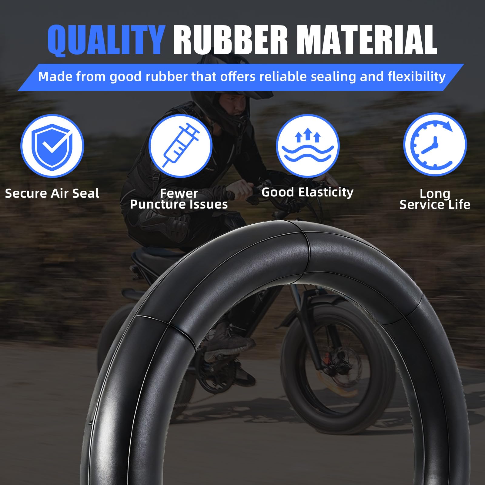 IUVWISN inner tube installed on a Ridstar Q20 front wheel showing proper fit and easy replacement