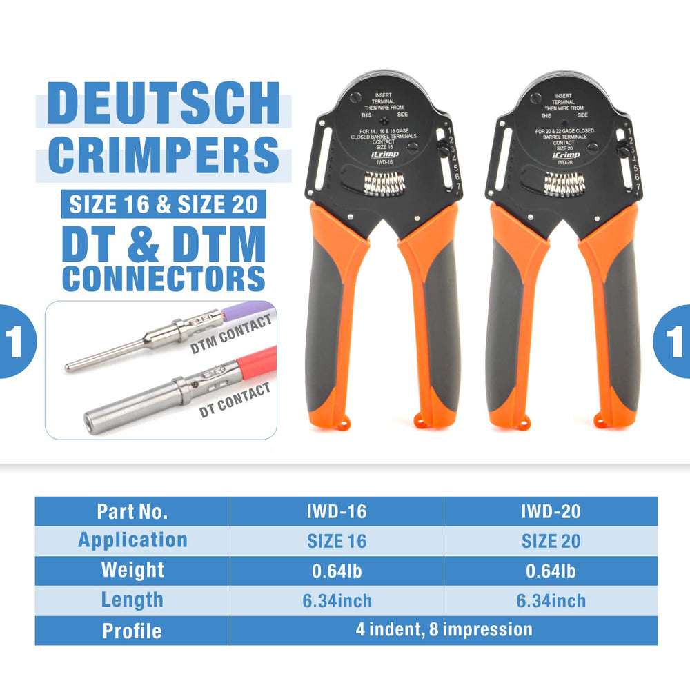 IWISS IWD-16 crimper closeup displaying ratchet mechanism for consistent crimps