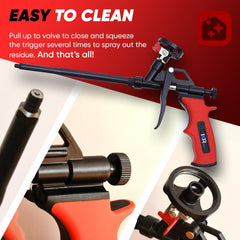 ixirpro copper nozzle close-up reducing drips for cleaner foam lines