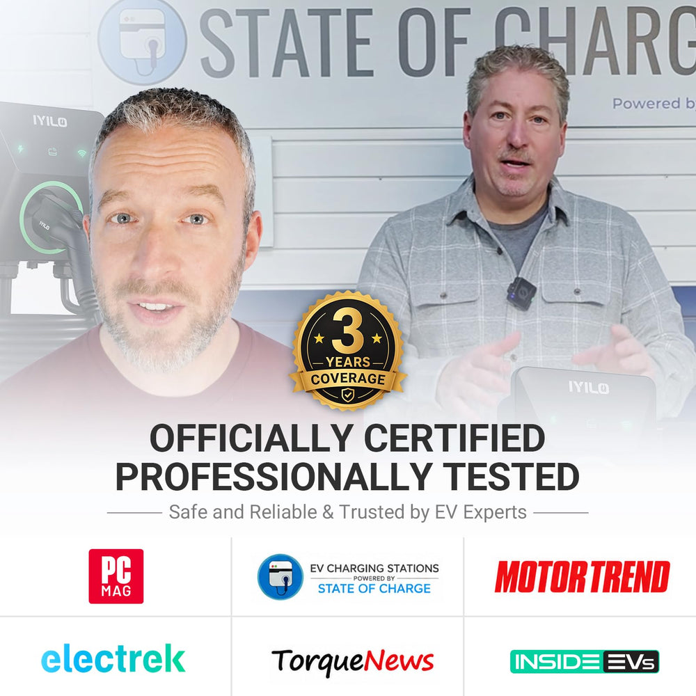 IYILO certification labels including UL ETL and Energy Star confirming trusted safety