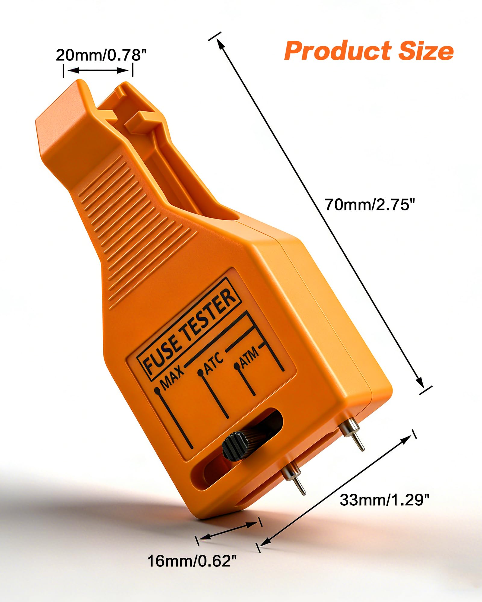 IZTOSS puller gripping a blade fuse showing safe extraction without damage benefit